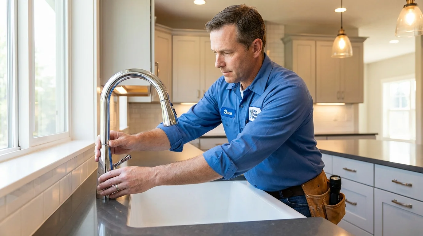 Kitchen faucet installation by Johns Plumbing LLC in Seaside Park